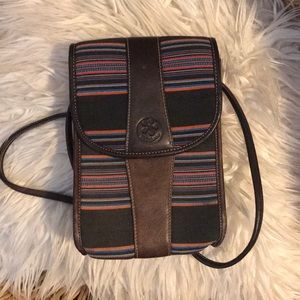 Small stripped crossbody purse